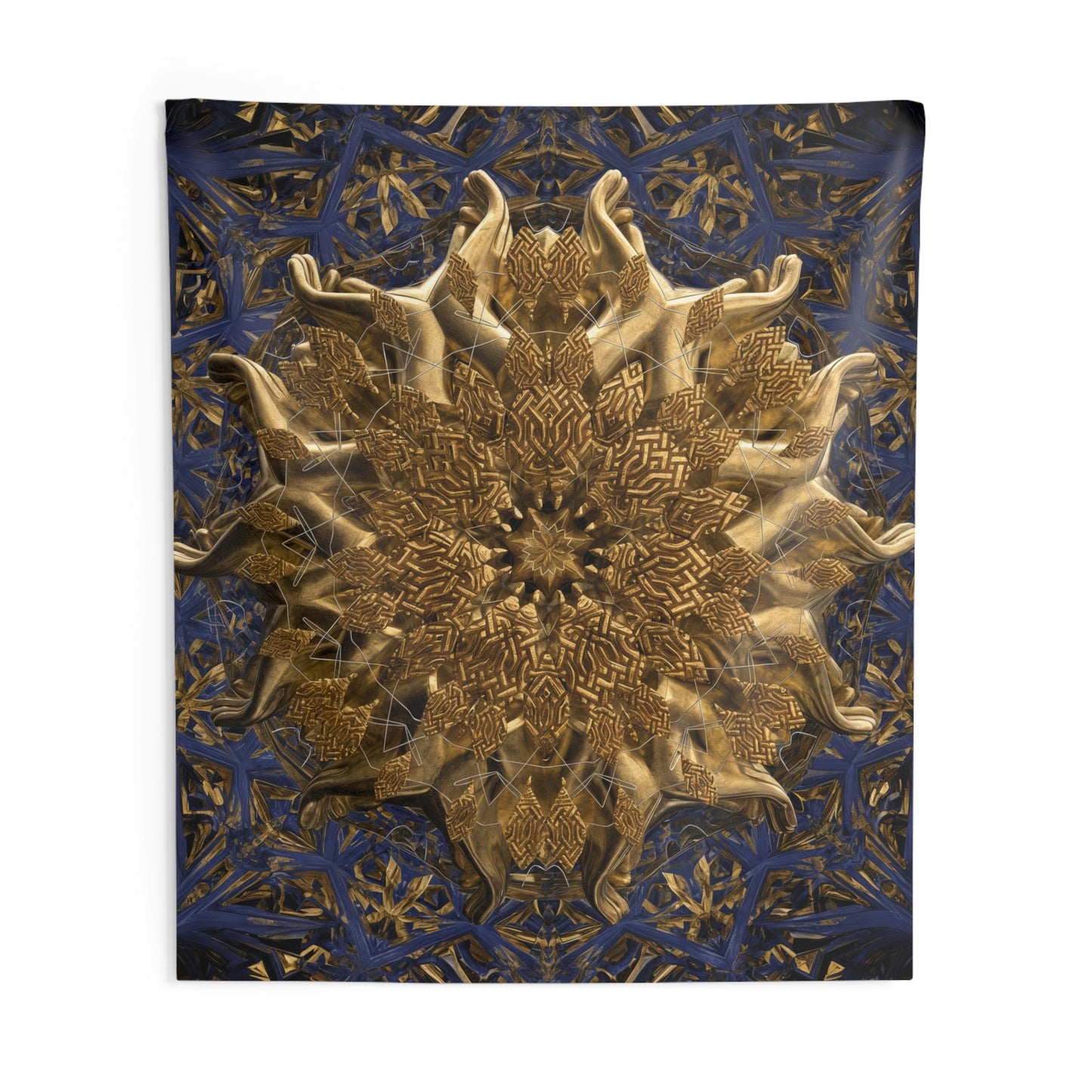 Golden Mudra Mandala - Indoor Wall Tapestry