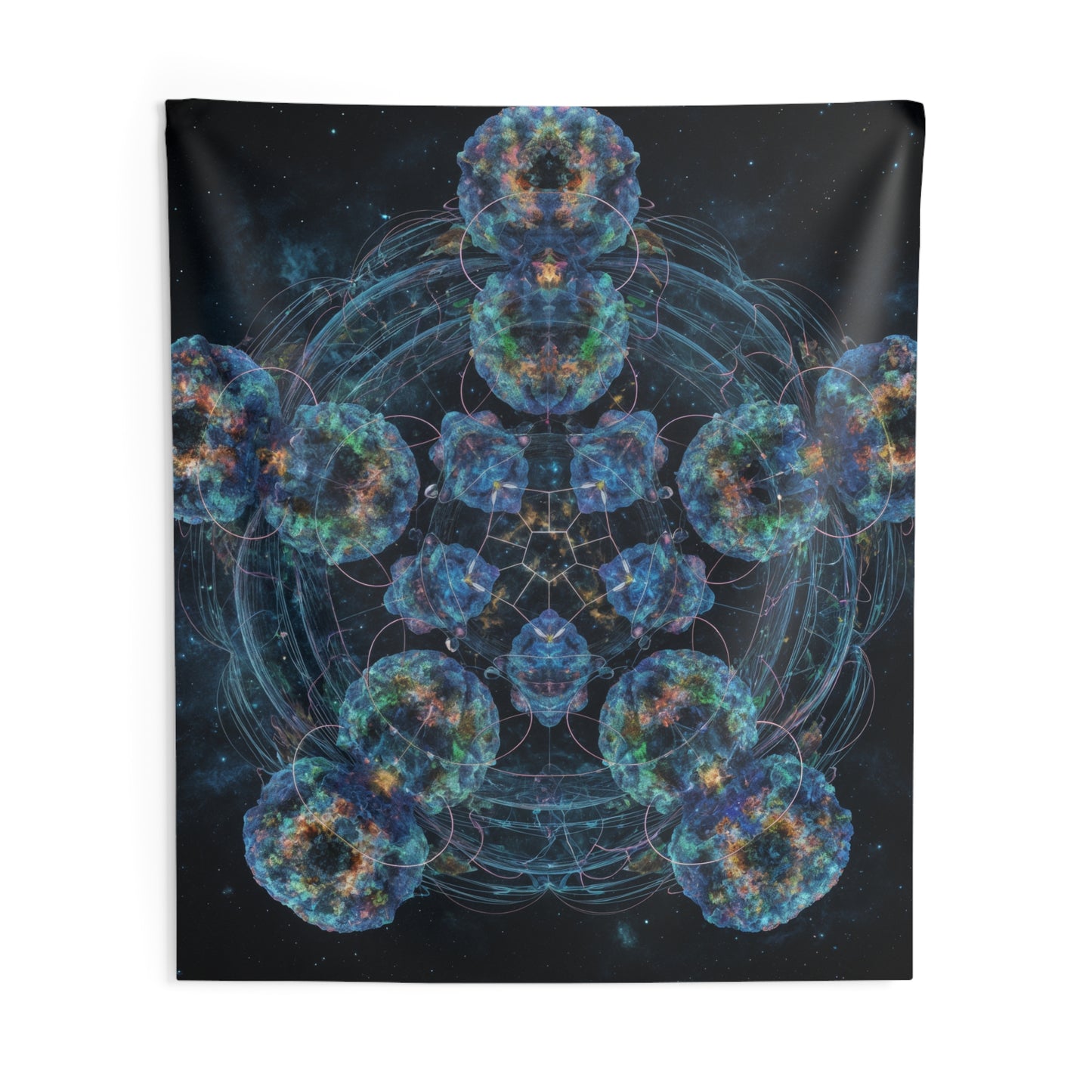 Alien Brain Mandala - Indoor Wall Tapestry