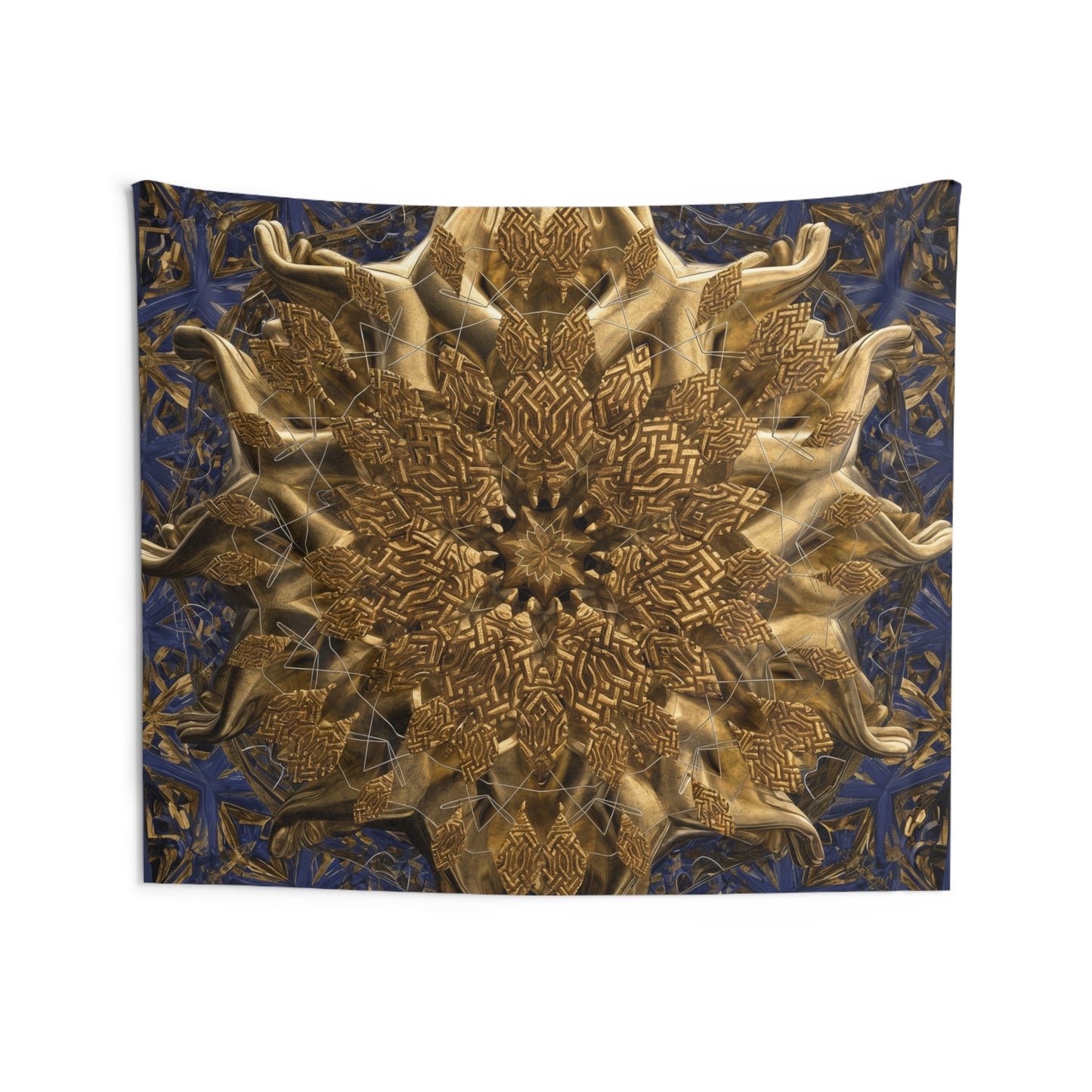 Golden Mudra Mandala - Indoor Wall Tapestry