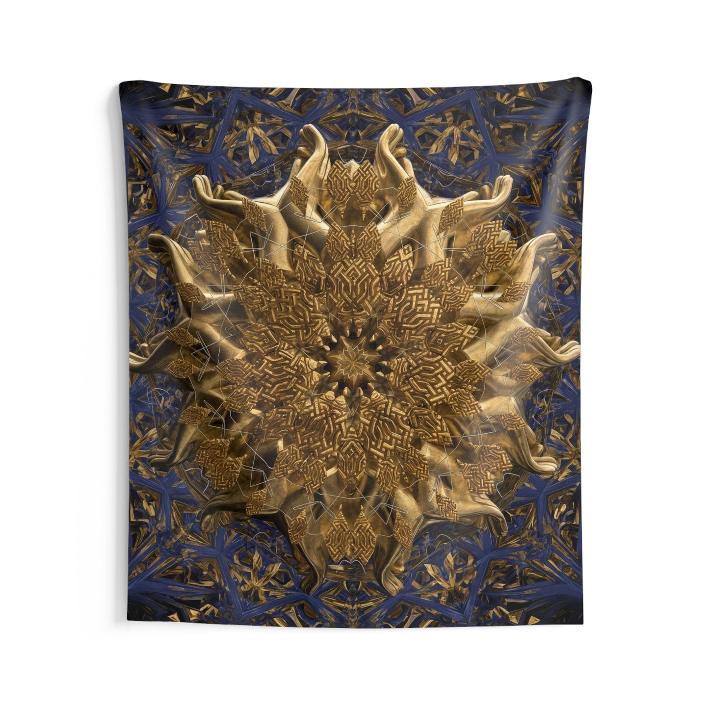 Golden Mudra Mandala - Indoor Wall Tapestry