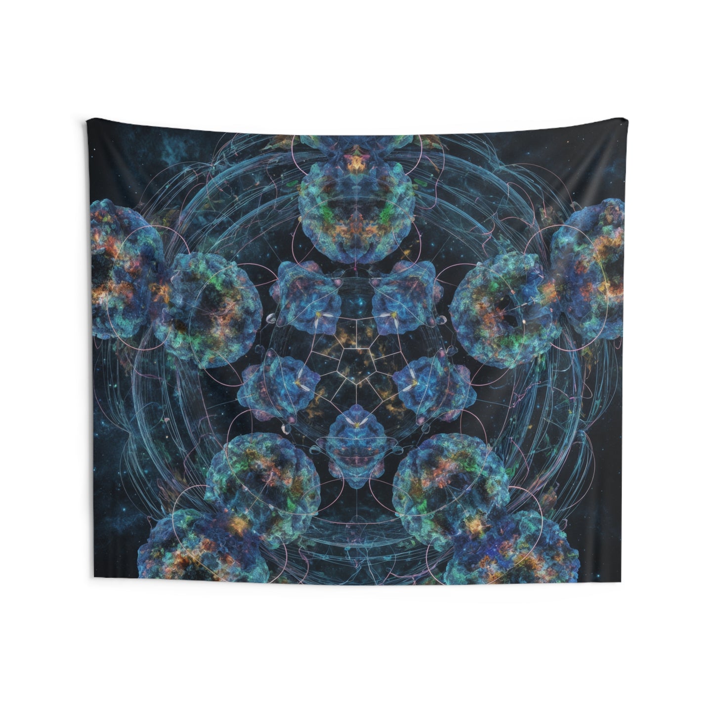 Alien Brain Mandala - Indoor Wall Tapestry