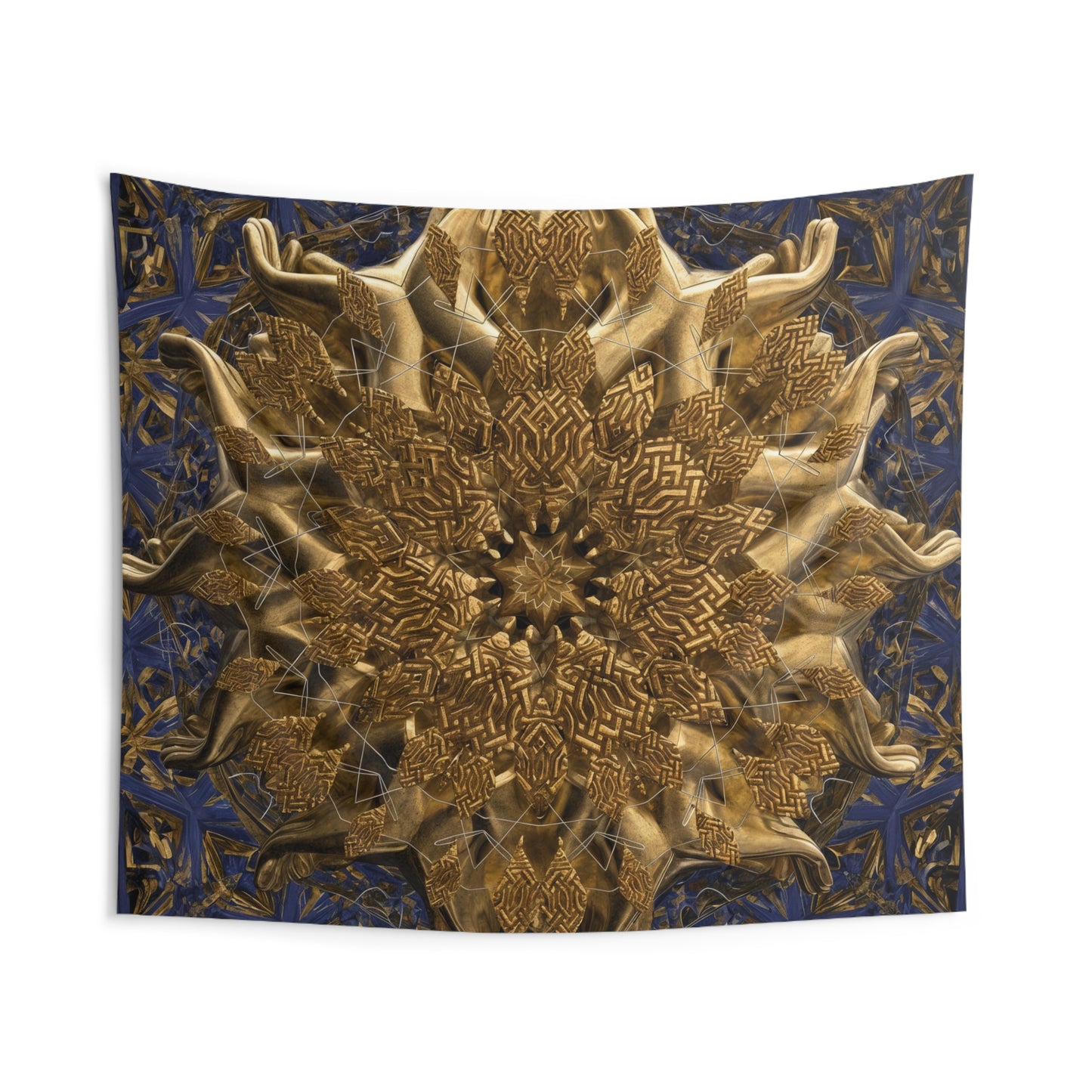 Golden Mudra Mandala - Indoor Wall Tapestry